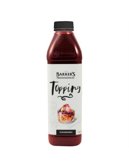 Barkers Topping Erdbeere 1 Lt Flasche