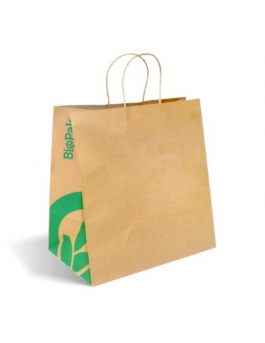Biopak Borse Jumbo di carta con manico di torsione riciclato (fsc) 150 cartone del pacchetto