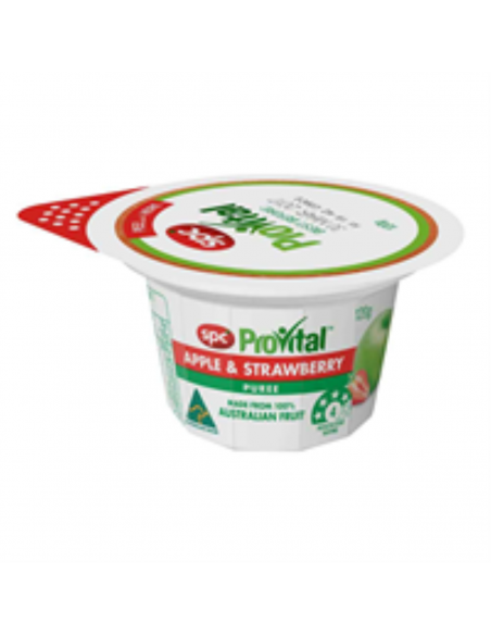 Spc Provital Snack Pack Appel & aardbeien puree 120 gr x 24