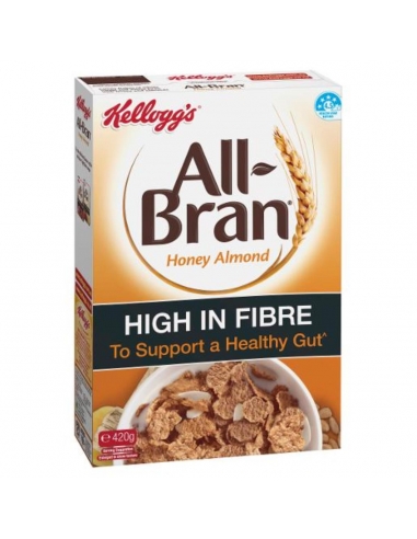 Kelloggs All Bran Honey & Almond 420gm x 1