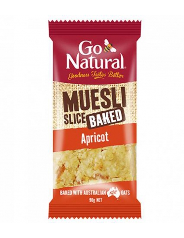 Go Nat Baked Muesli Apricot Slice 90g x 12