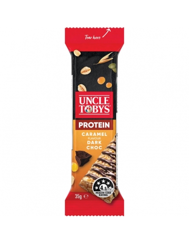 Uncle Tobys Protein Caramel Dar Choc 35g x 8