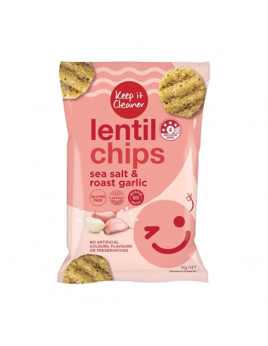 Keep It Cleaner Lentil Chips Mare Sale e Roast Aglio 90g x 5