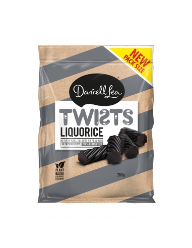 Darrell Lea Liquorice Twists 280 g x 12