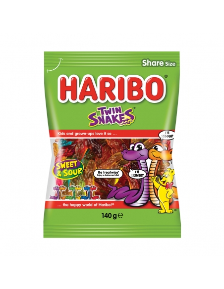 Haribo Twin Snakes 140g x 14