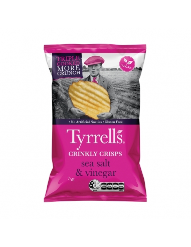 Tyrrells Sel de mer et vinaigre 75 g x 12