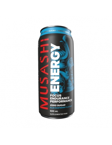 Musashi Energy Drink Blue Raspberry 500ml x 12