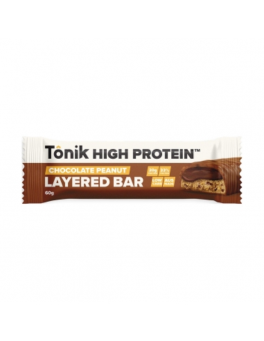 Tonik High Protein Layered Bar Chocolate Peanut 60g x 12