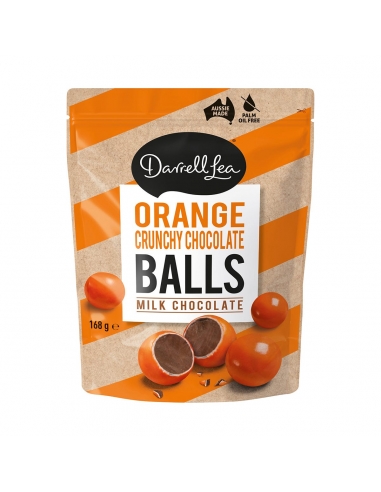 Darrell Lea Oranje Krokante Chocoladeballetjes 168g x 12