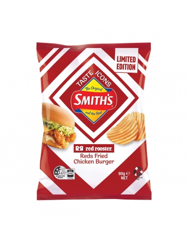 Smith's Red Rooster Reds Fried Chicken Burger 80g x 18