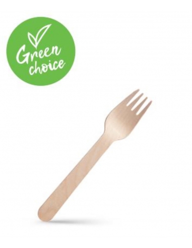 Caterers Choice Wooden Forks 16cm 100 Pack x 1