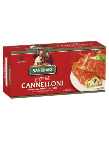 San Remo Pasta Cannelloni Instant 250 gr, opakowanie