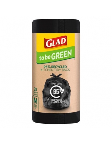 Glad 95 % Recycled Medium Wave Top Sacs à Tidy Cuisine 28 Pack x 9