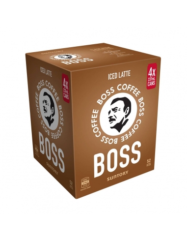 Boss Coffee Iced Latte 237 ml, 4er-Pack x 6