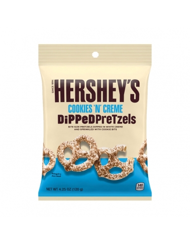 Pretzel ricoperti di Hershey's Cookies 'n' Creme 120 g x 12