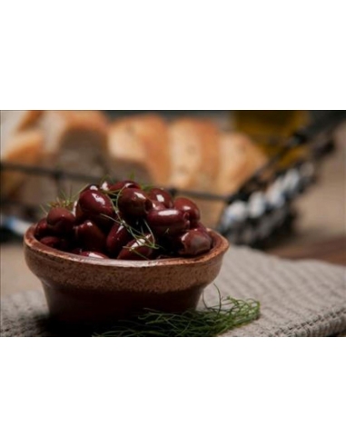 Kalos Olive Kalamata Snocciolate (5 Kg Di Peso Secco) Secchio Da 10 Kg