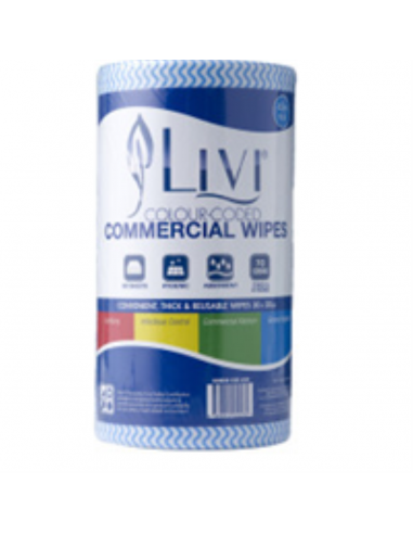 Livi 湿巾卷商业蓝色 90 年代卷