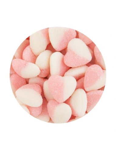Lolliland Sour Pink & White Heart 250Pieces 1kg x 1