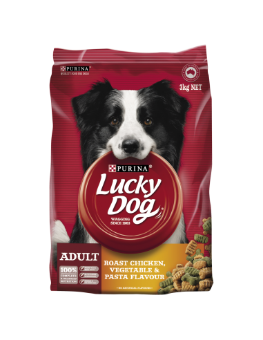 Lucky Dog Dorosłe kurczaki, Vege & Pasta 3kg x 1