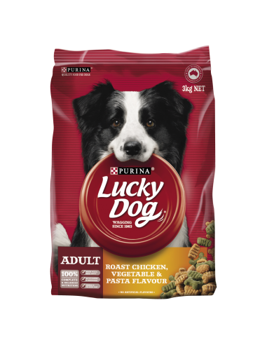 Lucky Dog Erwachsenenhähnchen, Vege & Pasta 3kg x 1