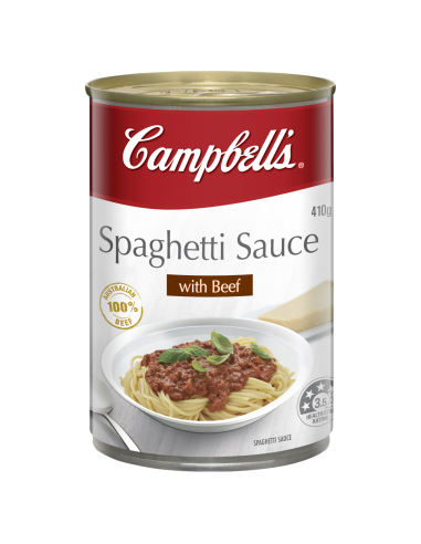Campbell Soups Sauce Spaghetti Bœuf Bolognaise 97% Sans Matières Grasses 410g