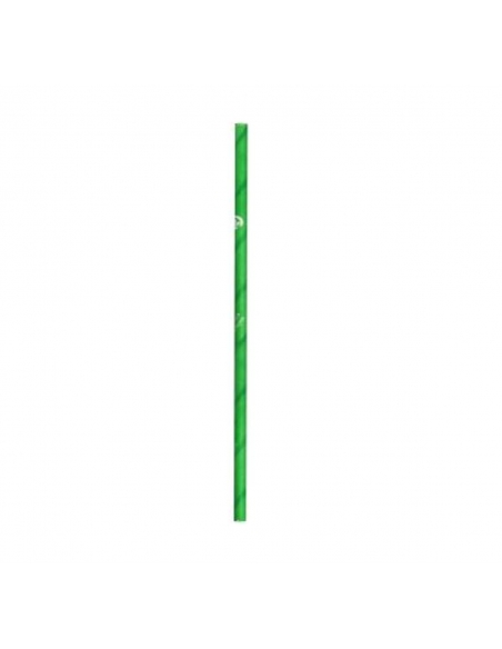 Biopak Straws Paper Standard Groen 250 Pakket Pakket
