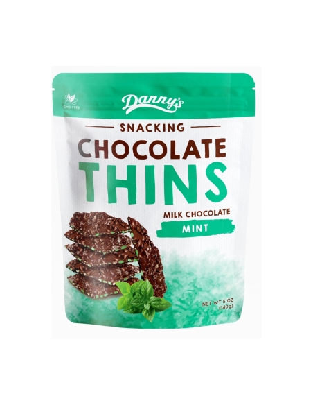 Dannys Czekolada Thins Mięta 140 g x 12