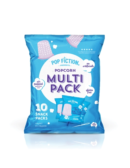 Pop Fiction Zeegezouten Popcorn 13g 10 Pak