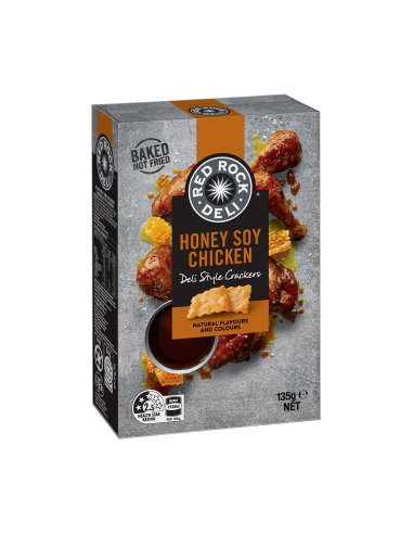 Red Rock Deli Honey Soy Chicken Deli Style Crackers 135g