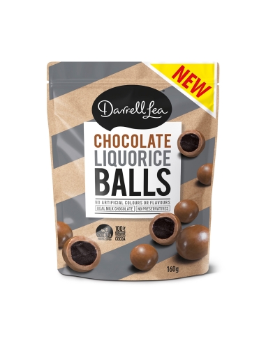 Darrell Lea Chocolate Liquorice Balls 160g x 12