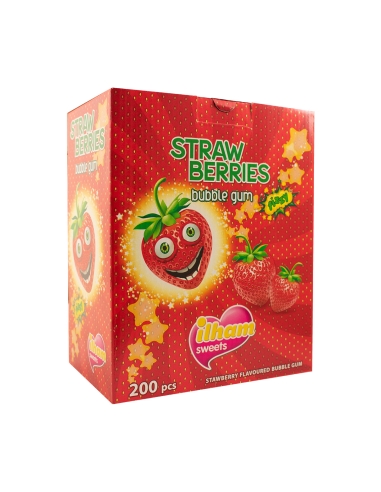 Ilham Sour Strawberry Bubblegum Enveloppé x 200