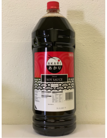 Akari Salsa Di Soia Premium Giapponese Bottiglia da 4 Lt