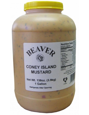 Beaverton Foods Inc Coney Island Hotdog Mostaza 1 galón