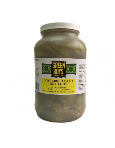 Green Boy Crinkle Cut Dill Pickle 3.79L x 1