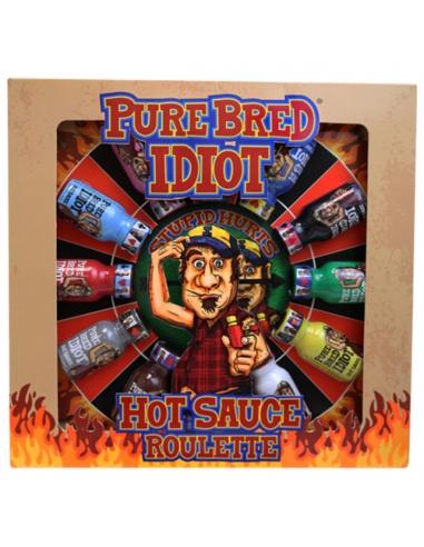 Gioco di roulette con salsa piccante Purebred Idiot (12 x 22 ml)