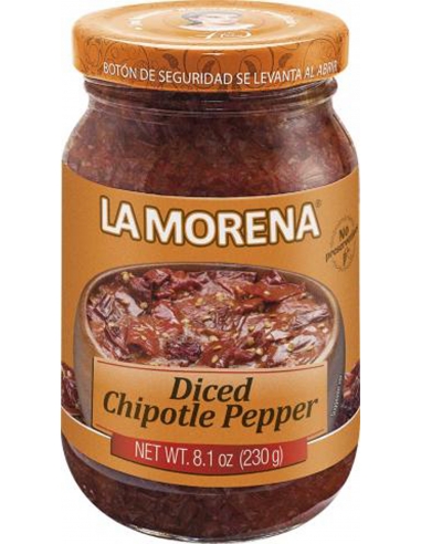 La Morena Diced Chipotle Peppers jar 230g x 1