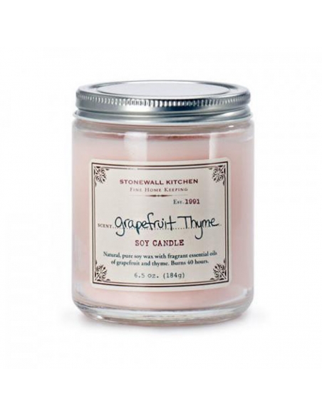 Stonewall Kitchen Candela di soia al pompelmo e timo 184g