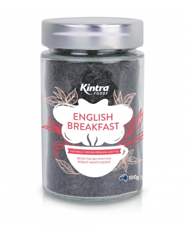 Tè sfuso per colazione inglese, barattolo da 100 g