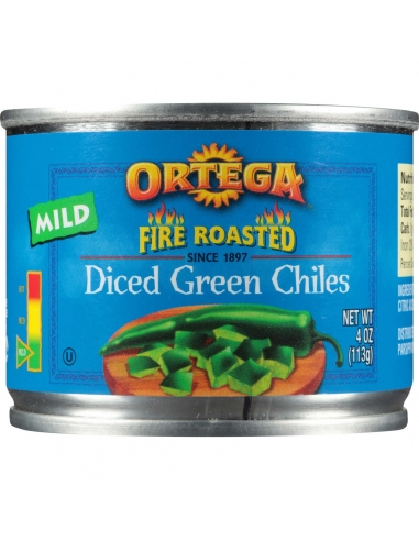 Ortega Piments verts coupés en dés 113g