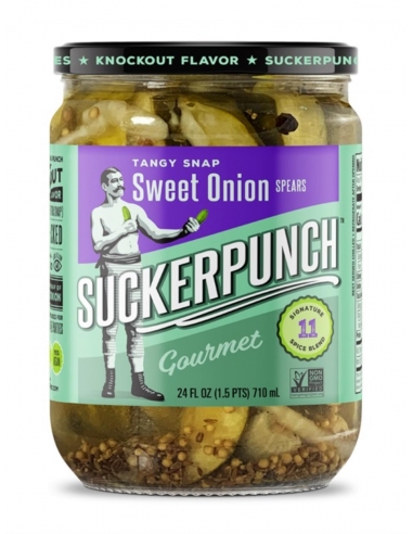 Suckerpunch Pickles Spears Süße Zwiebel 710 ml