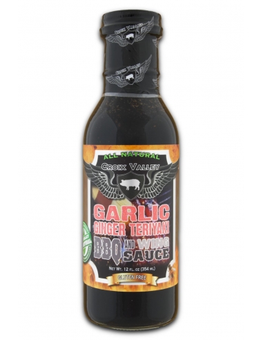 Croix Valley Garlic Ginger Teriyaki BBQ and Wing Sauce 354mL x 1