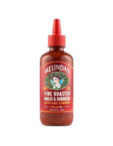 Melindas Fire Roasted Garlic Habanero Hot Sauce 355mL x 1