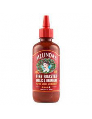 Melindas Salsa picante de habanero y ajo asado al fuego 355 ml