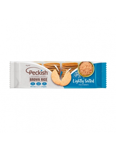 Peckish Brown Rice Lightly Salted Rice Crackers 90g x 1
