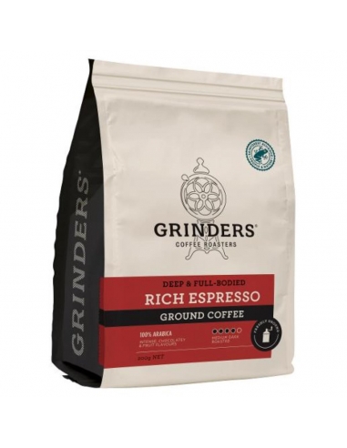 Grinders 濃厚エスプレッソ 挽いたコーヒー 200gm