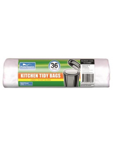Cast Away Kitchen Tidy Bags Roll Large 50 Pack 36 Litre 580 by 660 mm x 20