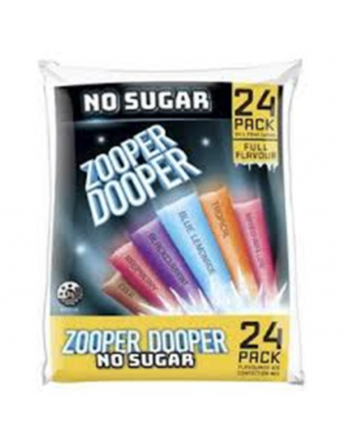 Zooper Dooper Blocs de Glace Cordial Sans Sucre 70 ml x 24