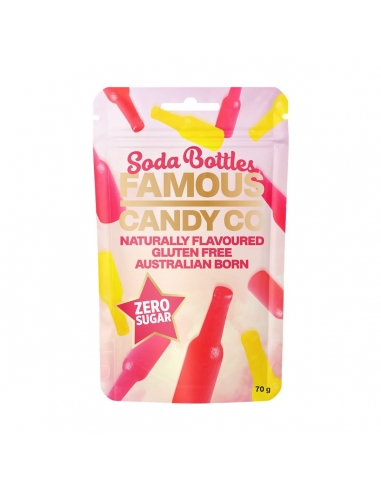 Famous Candy Co Bouteilles de soda sans sucre x 32