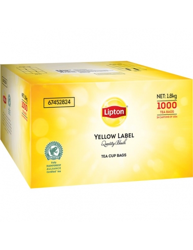 Pack Lipton Sacs à thé sur étiquette jaune 1000 x 1