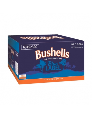 Verpakking Bushells Blauwe theezakjes 1000 x 1